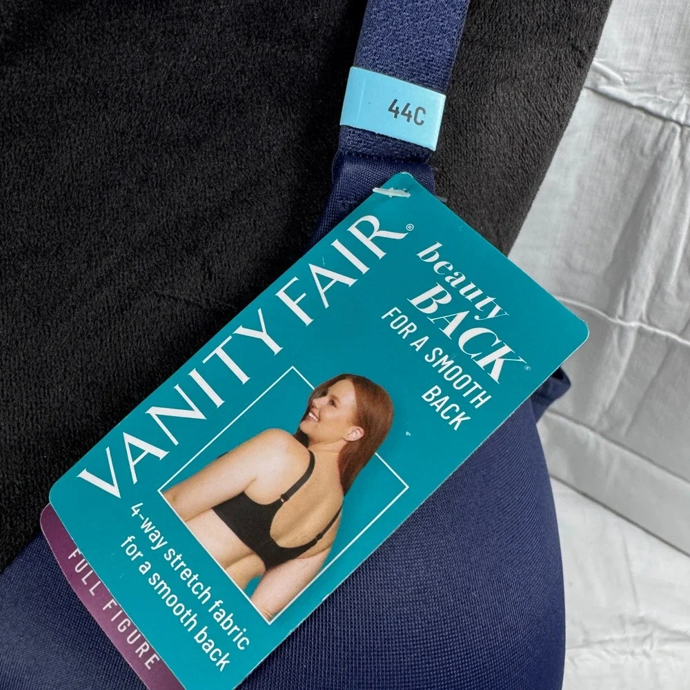 Vanity Fair Beauty Back Wireless Support Womens Bra 71380 Ghost Navy 44C